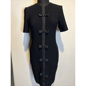 Steve Fabrikant Newman Marcus Black Dress Weil/rayom Sz 4 Made In USA